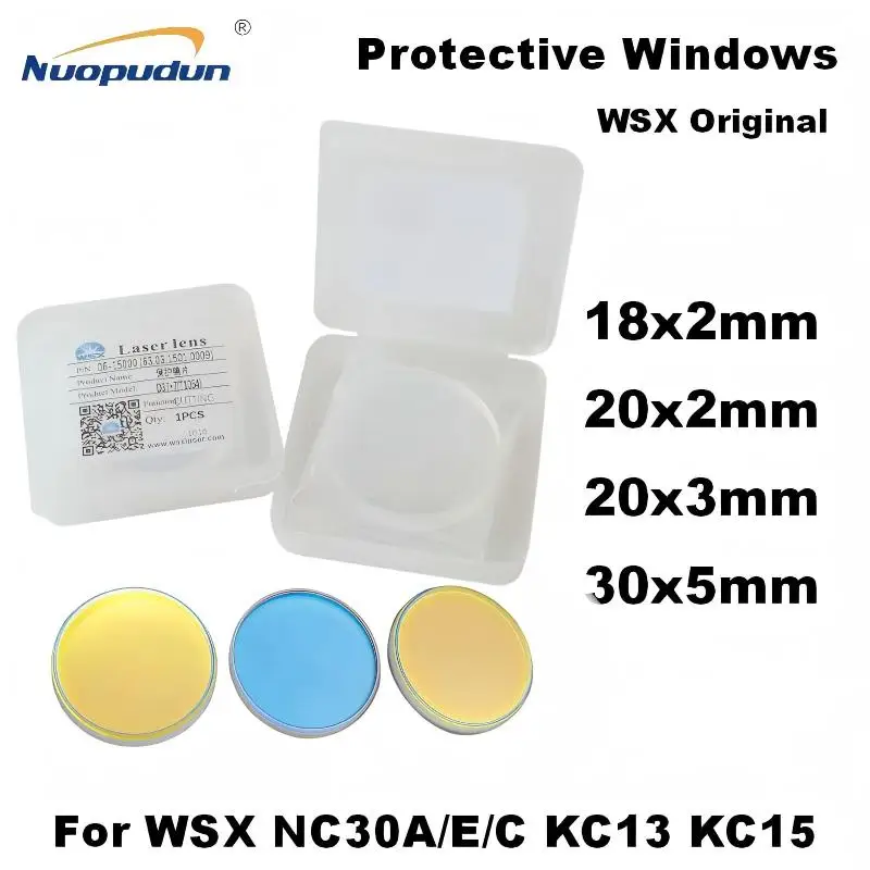 Laser Hand Welding Protective Windows 18x2 20x2 20x3 30x5mm 1064nm Protective Lens Compatible with WSX QiLin SUP Welding Head