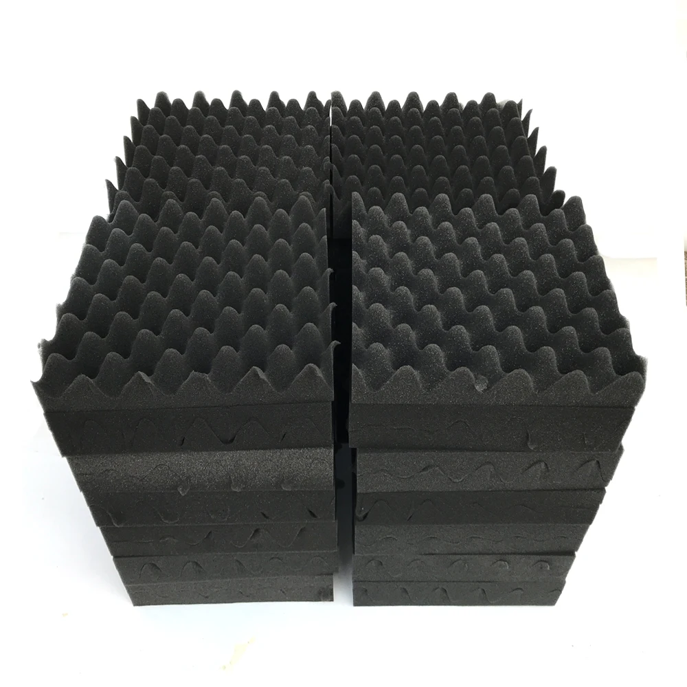 Acoustic Studio Soundproofing Foam Wall Tiles, Egg Crate, 2 "x 12" x 12 ", 50 Pack