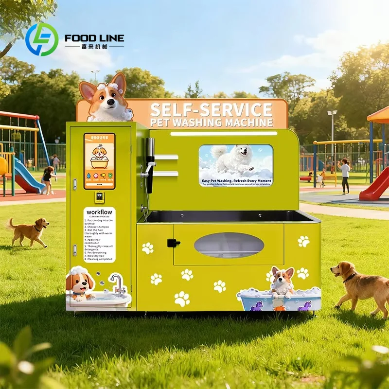 Customized Payment Methods Stainless Steel Self-service Pet Washing Machine Touch Screen Control Commercial Pet Dog Wash Machine