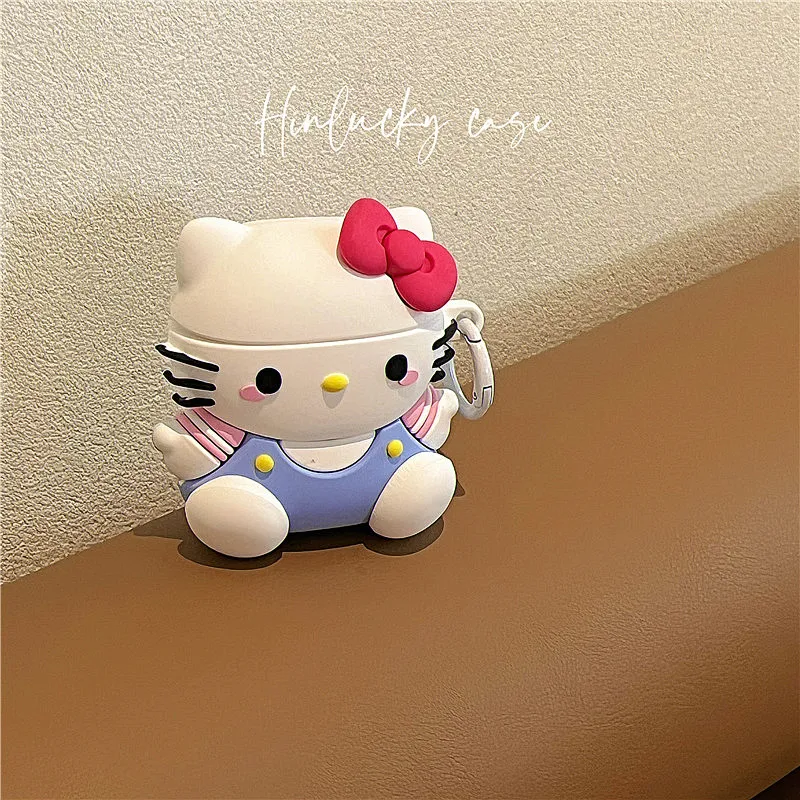 Милый аниме Sanrio Kawaii Hello Kitty для Airpods Pro 2 1 3, чехлы для гарнитуры, подарок для девочек, защитный чехол для беспроводных Bluetooth-наушников