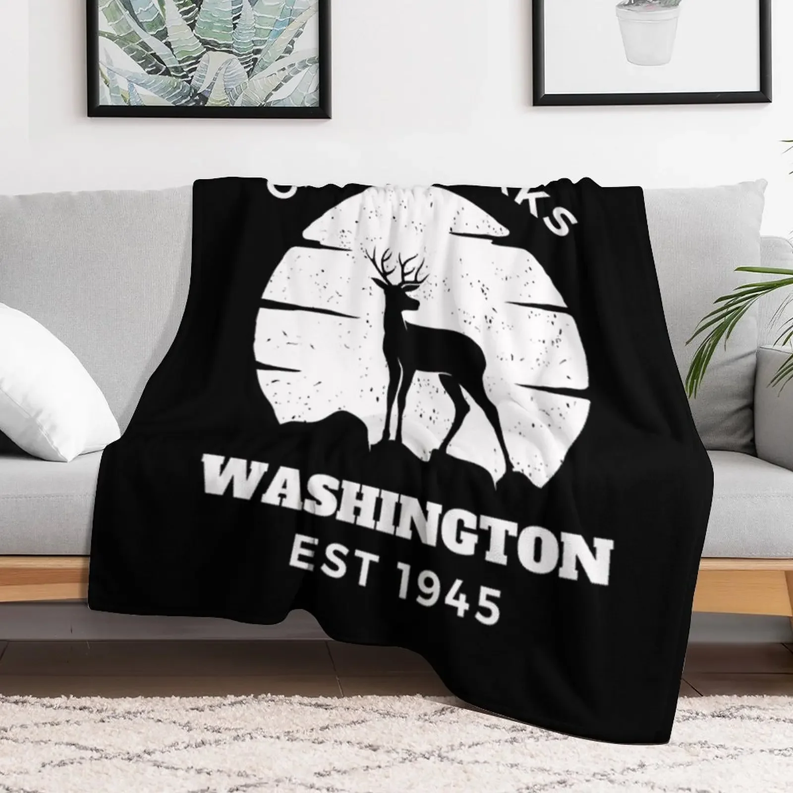 City Of Forks Washington Est 1945 Tees, City of Forks Est 1945 gift, Forks high school, Nature - City Of Washingto Throw Blanket