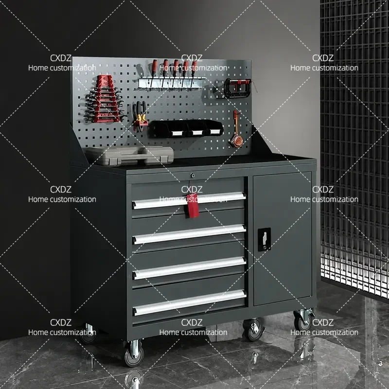 Heavy Duty Tool Cart Hardware Cabinet Auto Repair Multifunctional Locker Workshop Parts Storage Iron Box