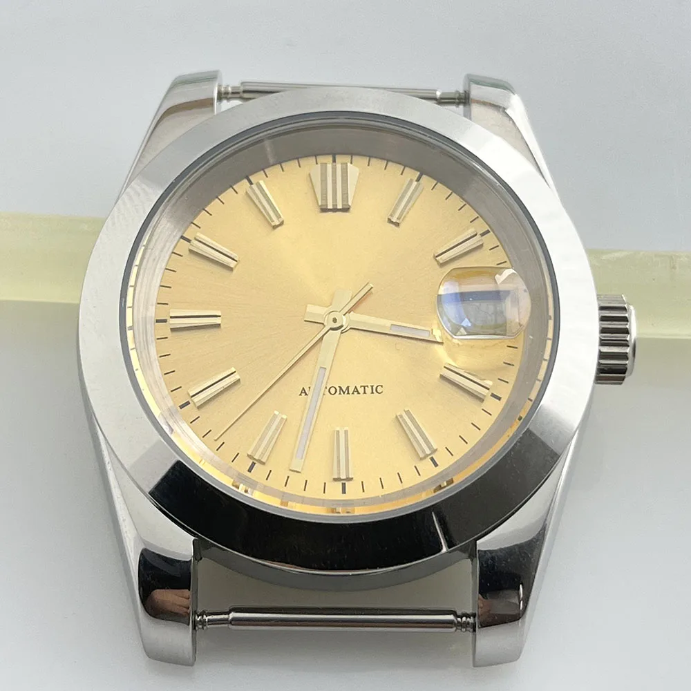 36/39mm nh35 Dial with Case Hands Watch Accessories  Men's/Women's Green Black White dial fit nh automatic movement 35a/36a