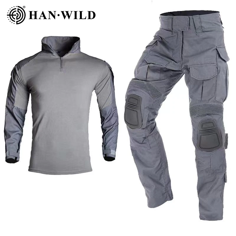 

Tactical Suits Hiking Shirts Folded Tactical Pants Wear Resistant Airsoft Paintball Work Sets Uniform Combat Shirts Camo Pants