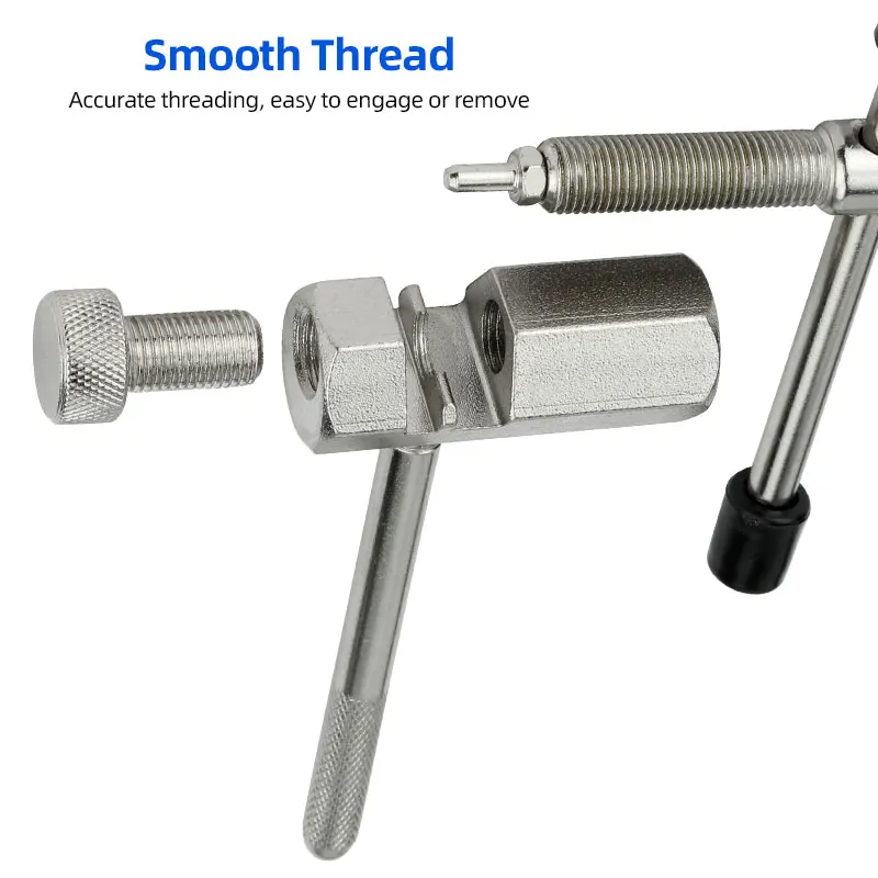 Full Metal Chain Breaker for Bicycle 6-12 Speed Drivetrain Service Cycle Chain Thimble Removal Tool Heat Treated Electro Plated