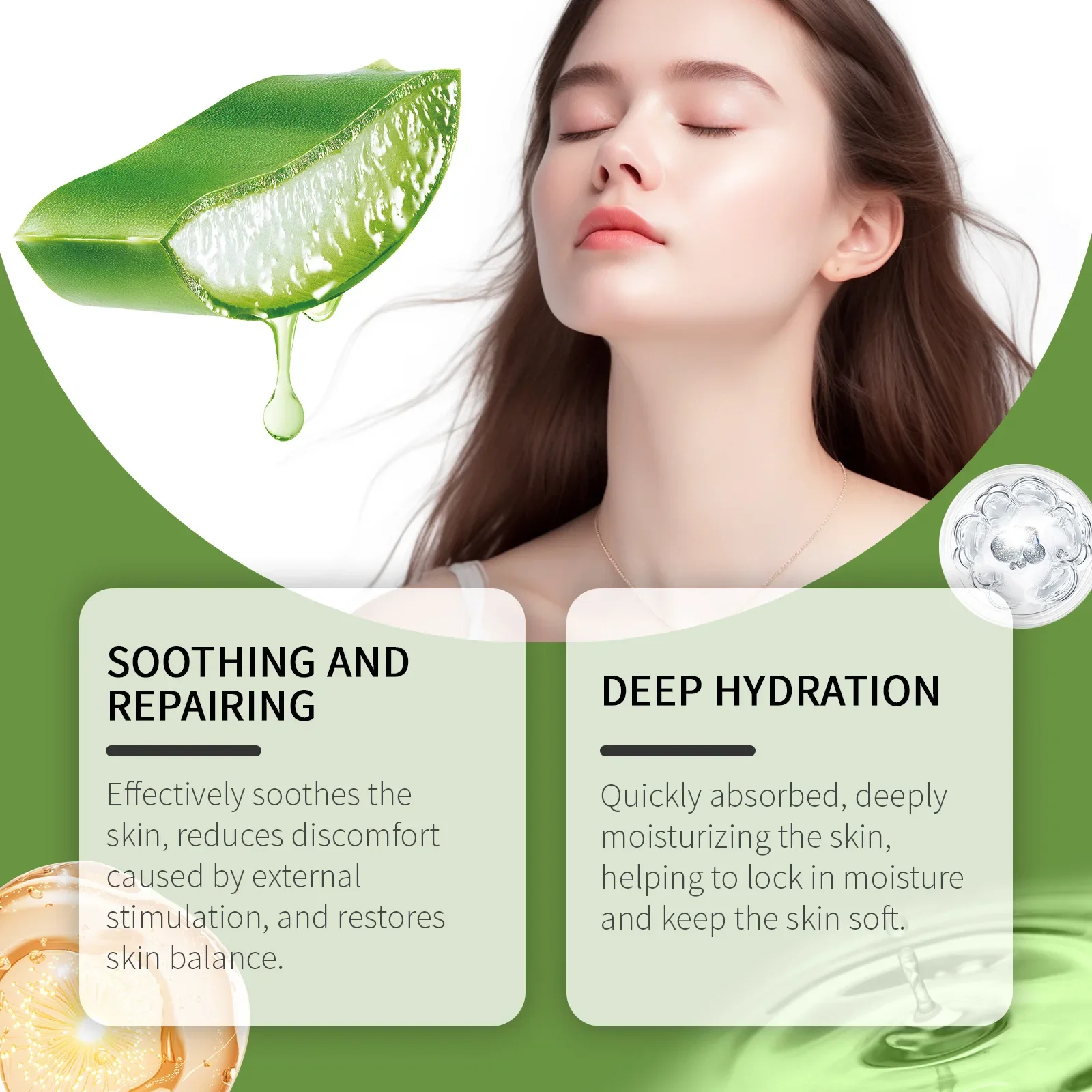 Eelhoe الألوة فيرا سلسلة العناية بالبشرة تتلاشى الخطوط الدقيقة خفيفة الوزن تحسين مرونة مغذية ترطيب مجموعة ترطيب الوجه