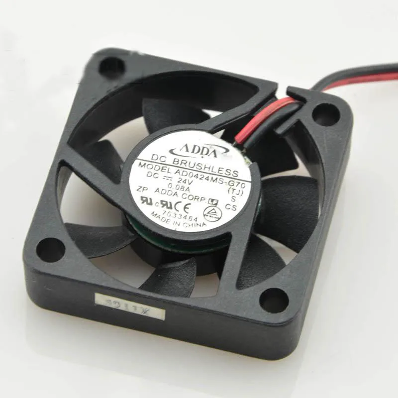 

Cooling Server Fan For ADDA AD0424MS-G70 24V 0.08A 4010 4CM Two-Wire Ultra-Quiet Fan Test Working