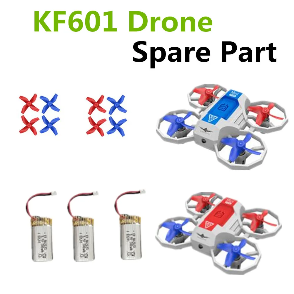 3.7V 350mAh Battery / protect Frame / Propeller Maple Leaf Use For KF601 Drone KF601  Quadcopter Spare Parts