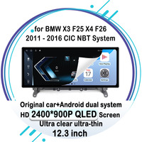 12.3inch GPS Navi for BMW X3 F25 X4 F26 2011 - 2016 CIC NBT System 2400*900 QLED Screen Android 14 Carplay 4G DSP Car video