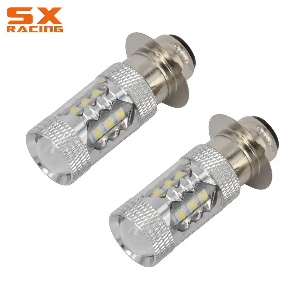 80w 2Pcs LED Headlight Bulb For Yamaha Big Bear Warrior Banshee Kodiak Grizzly Rhino TTR YFZ YFM 225 250 350 400 450 600 660 700