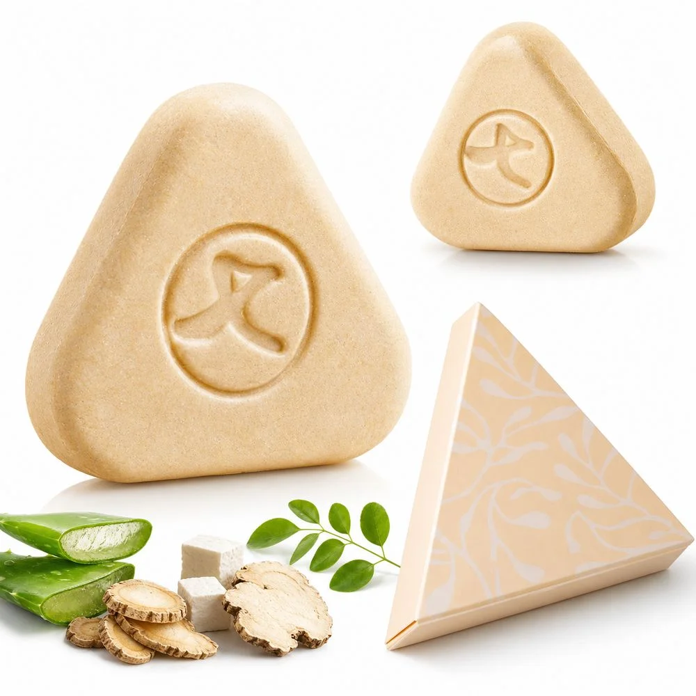 Coconut Oil Facial Cleansing Soap Rich Lather Shea Butter Triangle Soap Bar Oil Control Facial Cleansing Bar Face Cleansing
