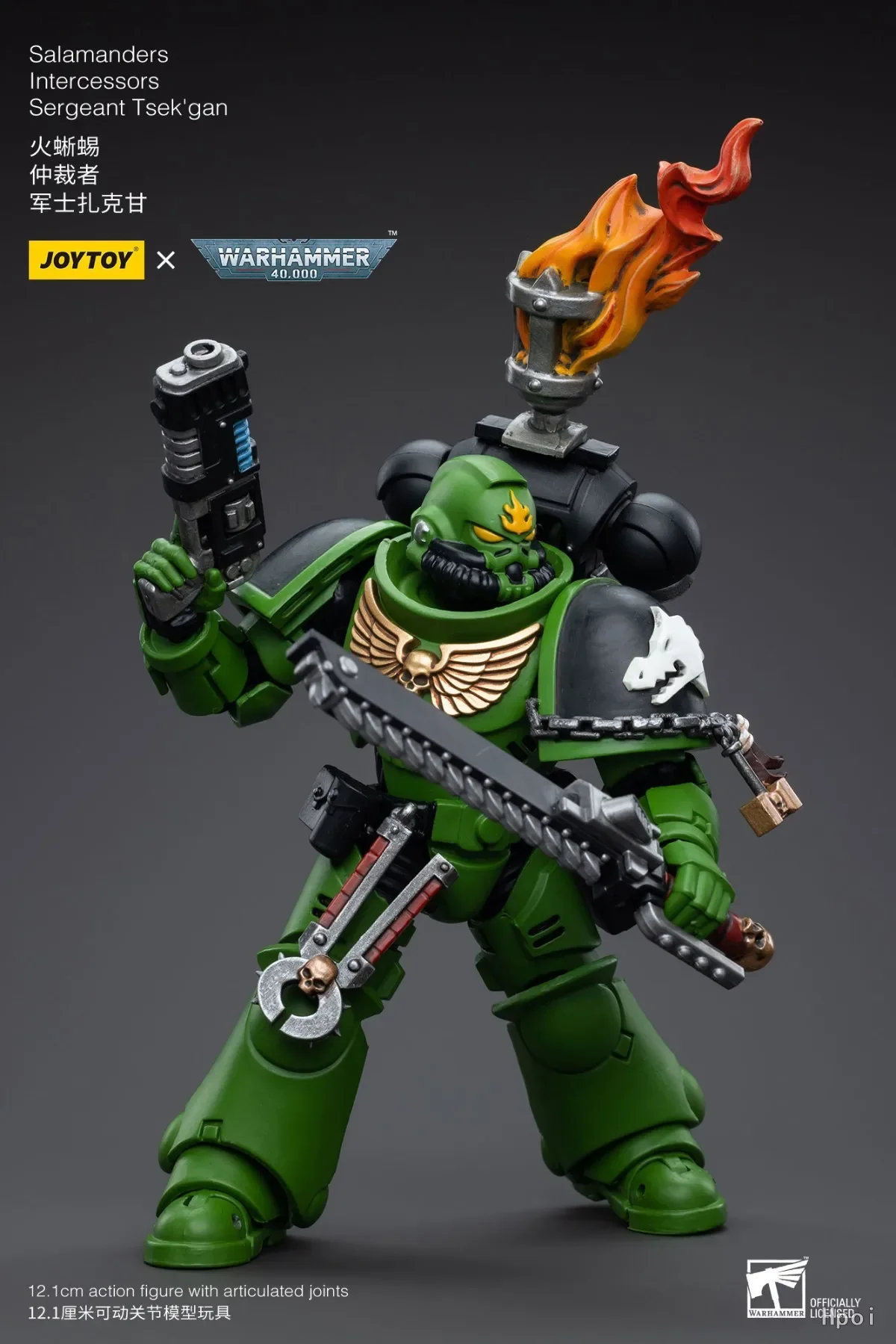 

【В наличии】 Фигурка JOYTOY 1/18 Warhammer 40K Саламандры Intercessors Sergeant Tsek'gan Аниме Игрушки Модель