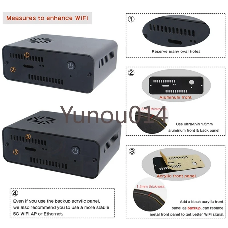 Naspi Lite Kit with Expansion Board, X-C2 Adapter Board, Case for Raspberry Pie, SATA HDD, SSD, Hard Disk NAS Storage Server
