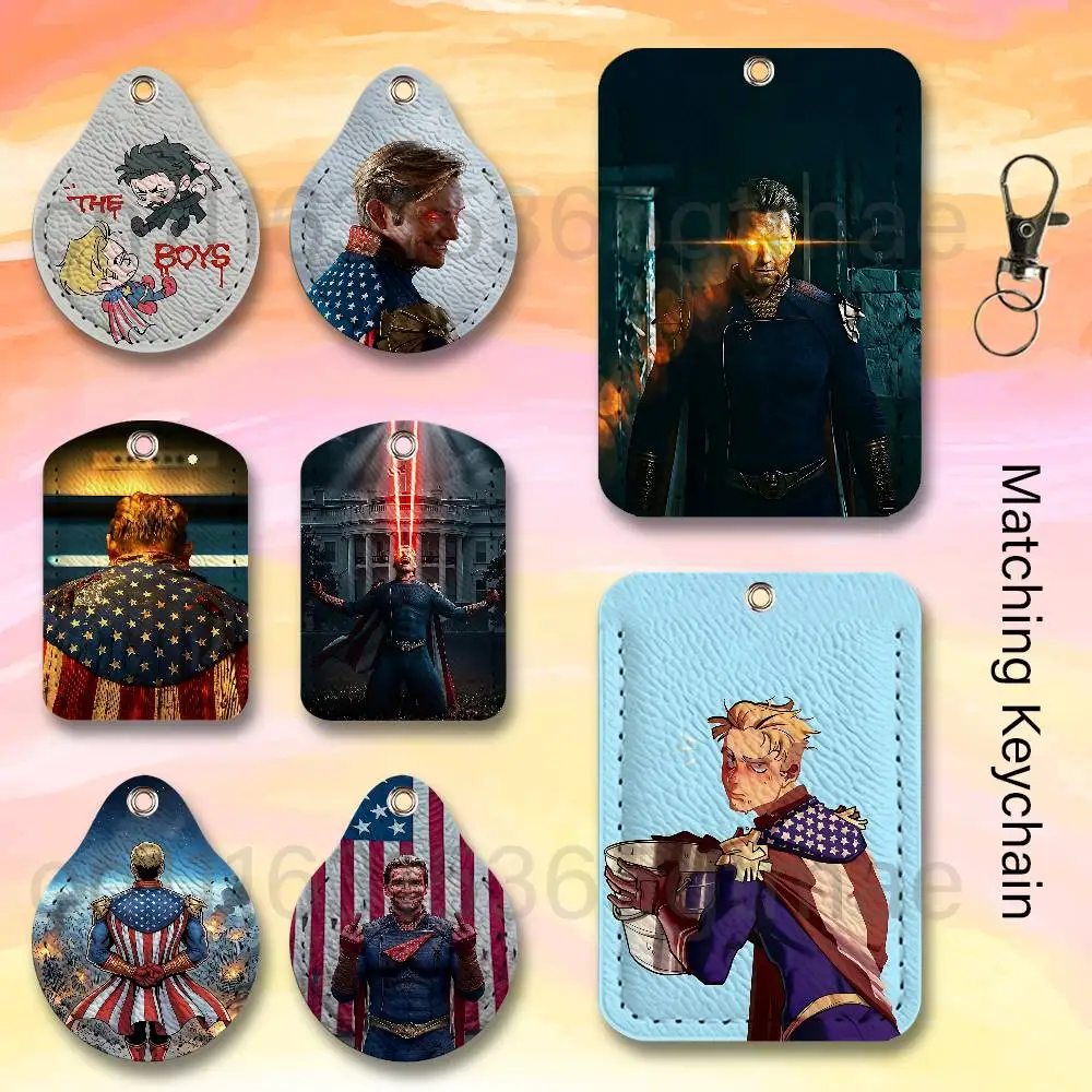 H-Homelanders S-Superpower Eye Card Holder Keychain Key Air Tag Ring Door Lock Access Protective Case For Security Gift