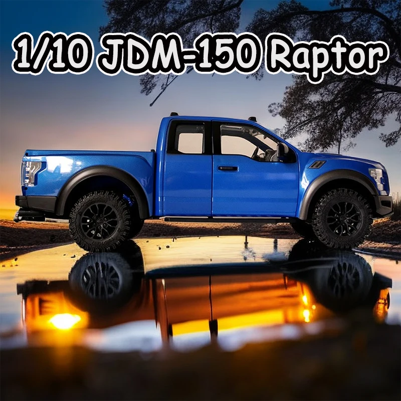 JDM-150 Raptor 1/10 รถกระบะจําลอง RC รีโมทคอนโทรลรถปีนเขารถไฟฟ้า Off road ผู้ใหญ่และของเล่นเด็กรถ