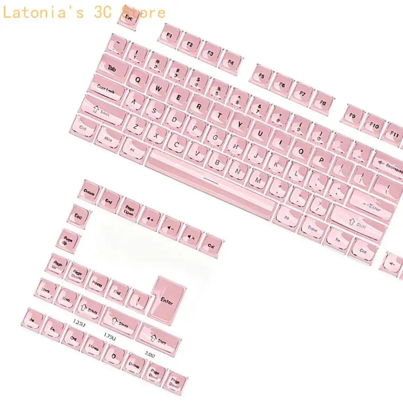 Translucents Crystal Jellys Tastenkappen-Set für mechanische Tastatur, 132 Tasten, MDA-Profil mit MXes-Style-Vorbau und – Detail 7