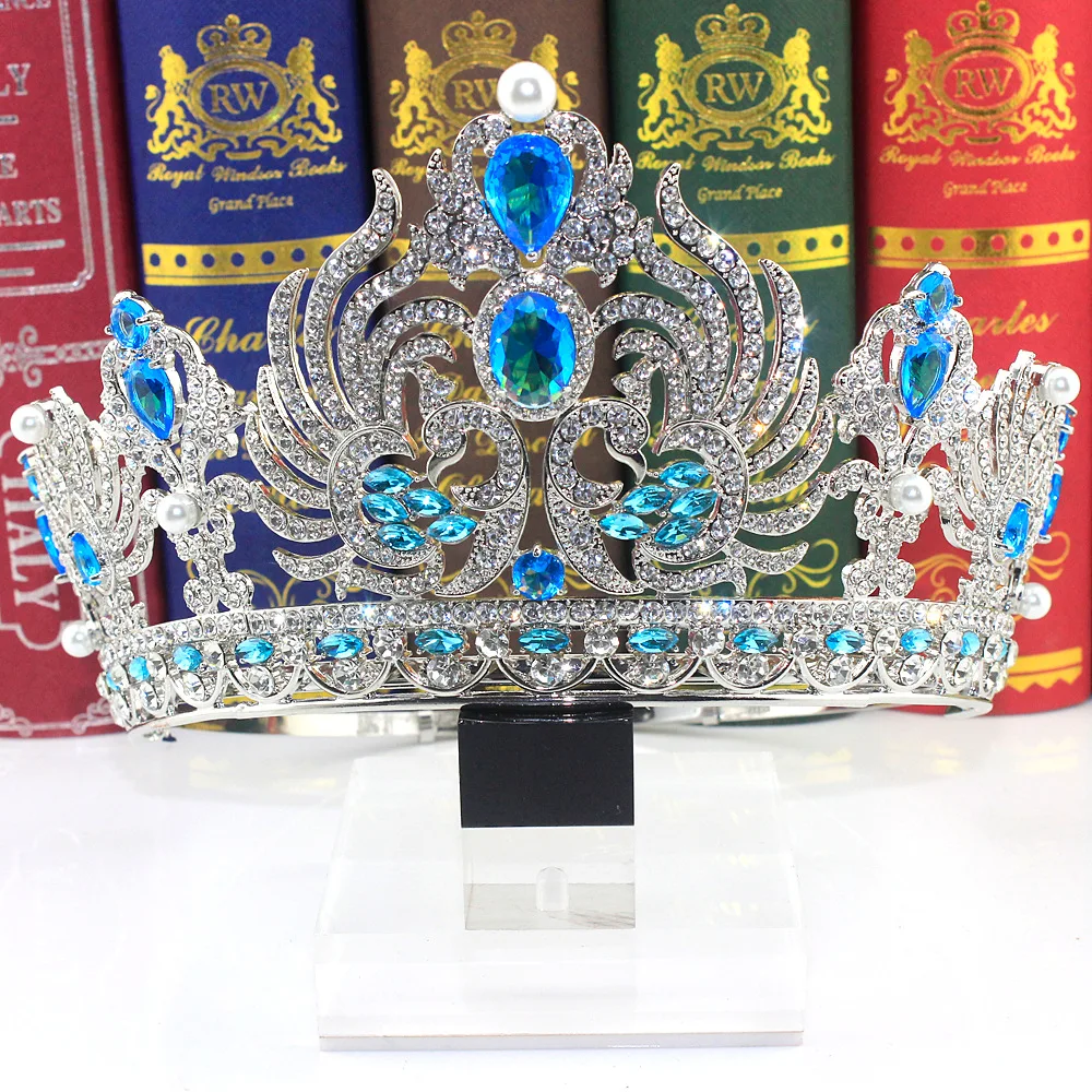 Imagem -02 - Coroa de Cristal Roxo Barroco para Mulheres Tiara de Luxo Cocar de Noiva Jóias de Cabelo Strass Diademas Acessórios de Festa