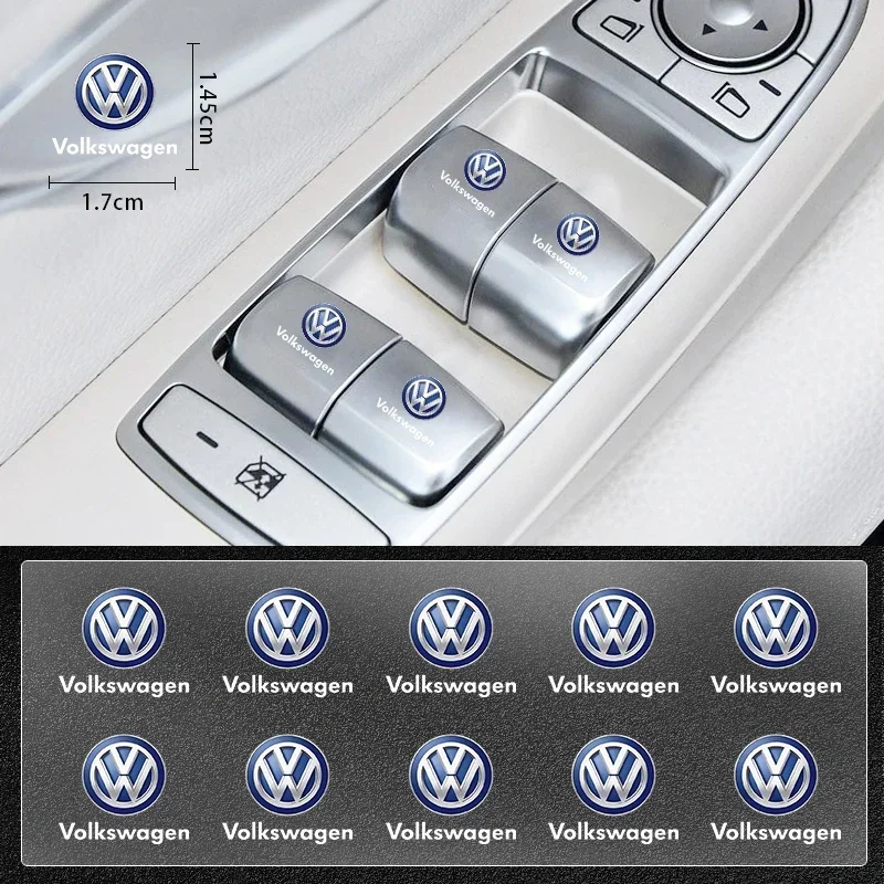 Car Interior Sticker Central control Decals Emblem Badge Car Styling For Volkswagen B6 B7 T4 T5 Golf 4 5 6 7 Polo Passat Tiguan