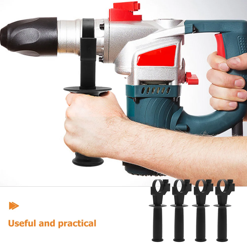 

4Pcs Electric Hammer Handle Adjustable Replaceable Impact Drill Grip Sturdy Non-Slip Side Grip for Heavy Duty Concrete Brick