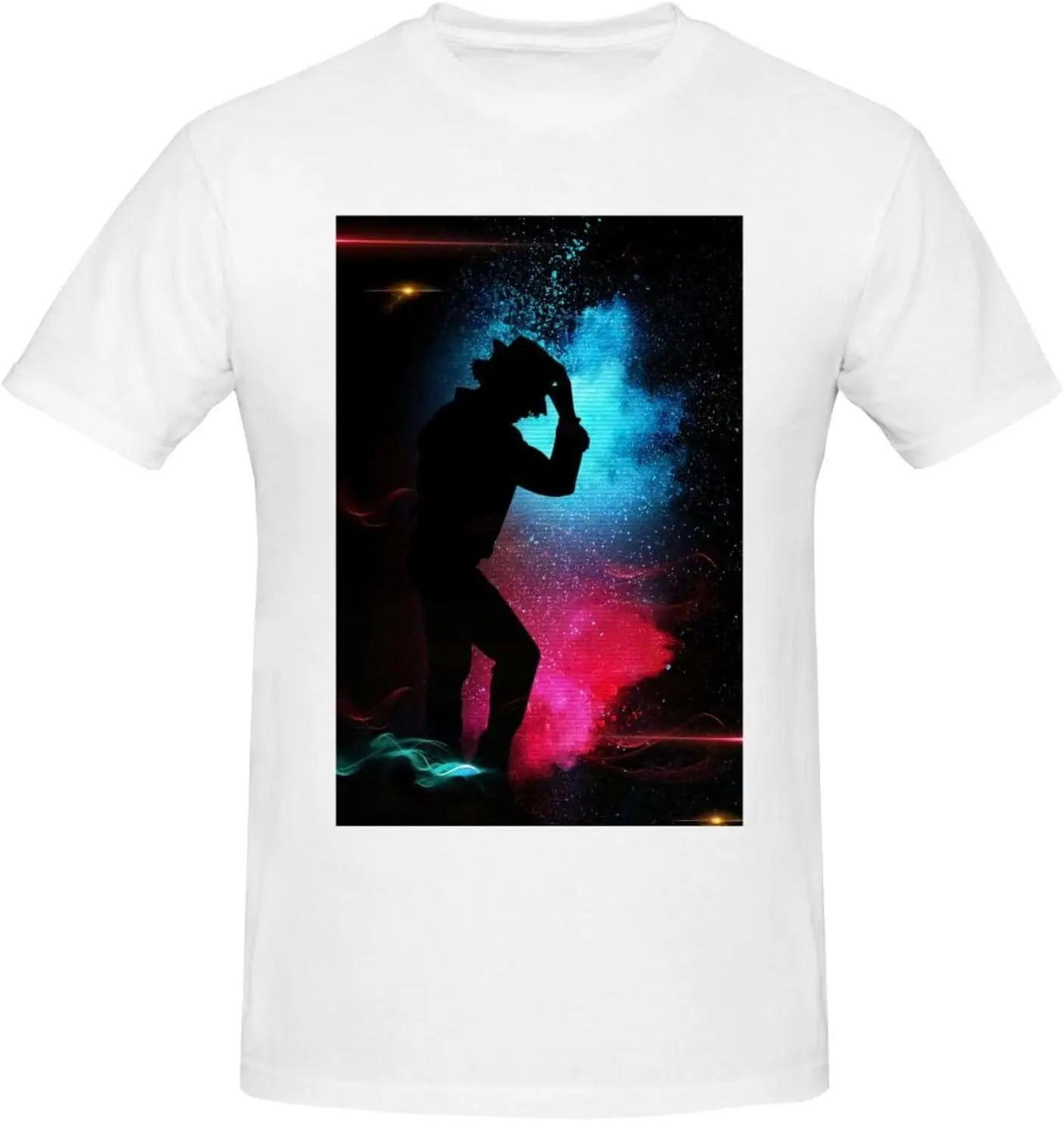 Janet Music and Jackson Men's T-Shirt Soft Cotton Crew Neck Short Sleeve T Shirts Stylish Graphic Tees Black