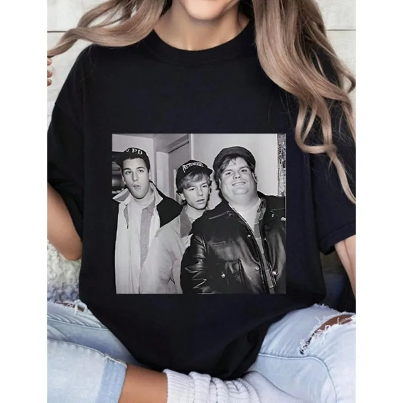 Y2K Harajuku Street Retro Adam Sandler T-shirt Summer New Style Suitable for Both Men and Women