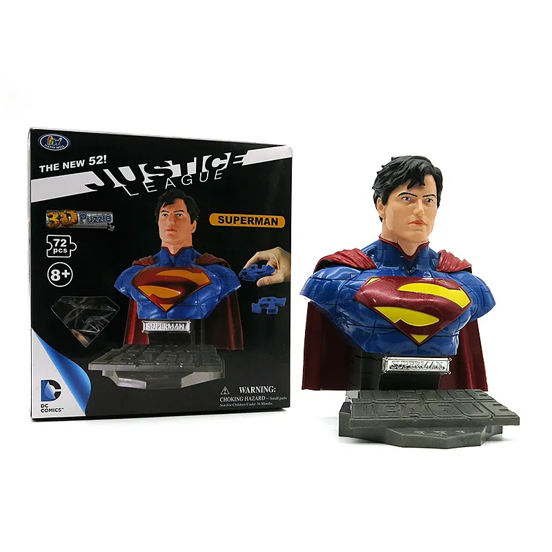 

Dc Justice League Superman Kit Build Figure Diy Assembly Model Statue Collection Building Block Assembly Doll Ornaments Toy Gift