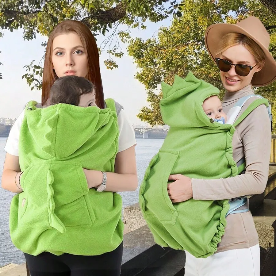 Winter Fleece Baby Blanket Dinosaur Strap Waist Stool Cape Warm Swaddle Blanket Multifunction Windproof Cloak Stroller Blanket