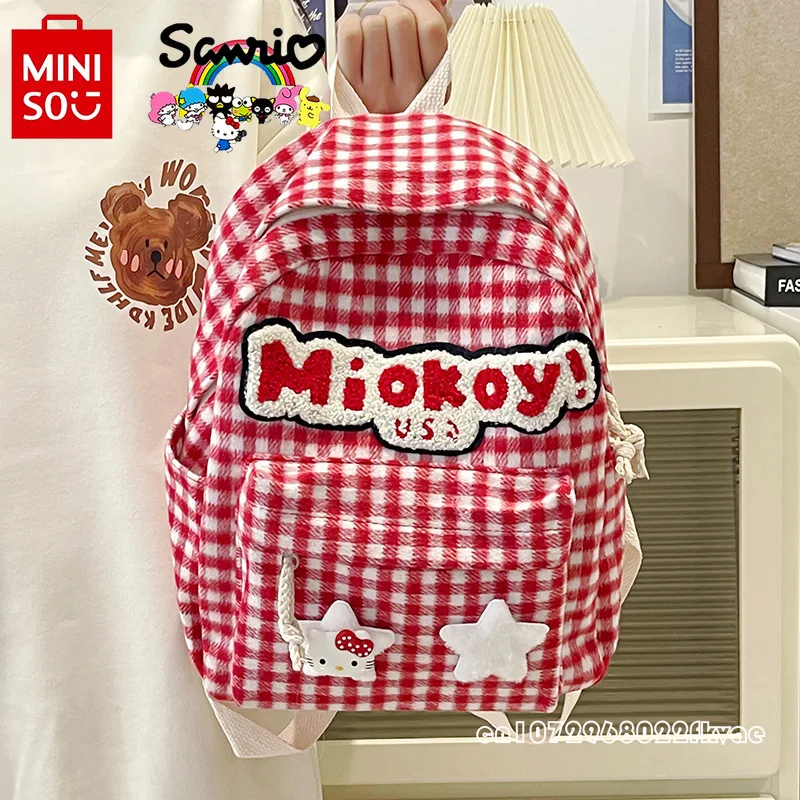 Hallo Kitty 2024 neue Mädchen Rucksack Mode hochwertige multifunktion ale Rucksack Cartoon lässig große Kapazität Studenten rucksack