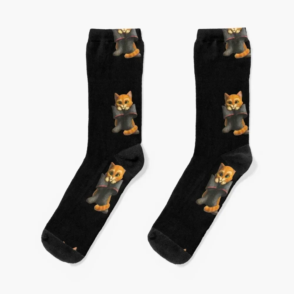 

Puss in Boots Socks FASHION Antiskid soccer hiphop man Ladies Socks Men's