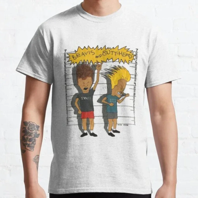 Camiseta gráfica Beavis e Butthead masculina, eu sou o grande Cornholio Hipster Tops, camisa da moda casual