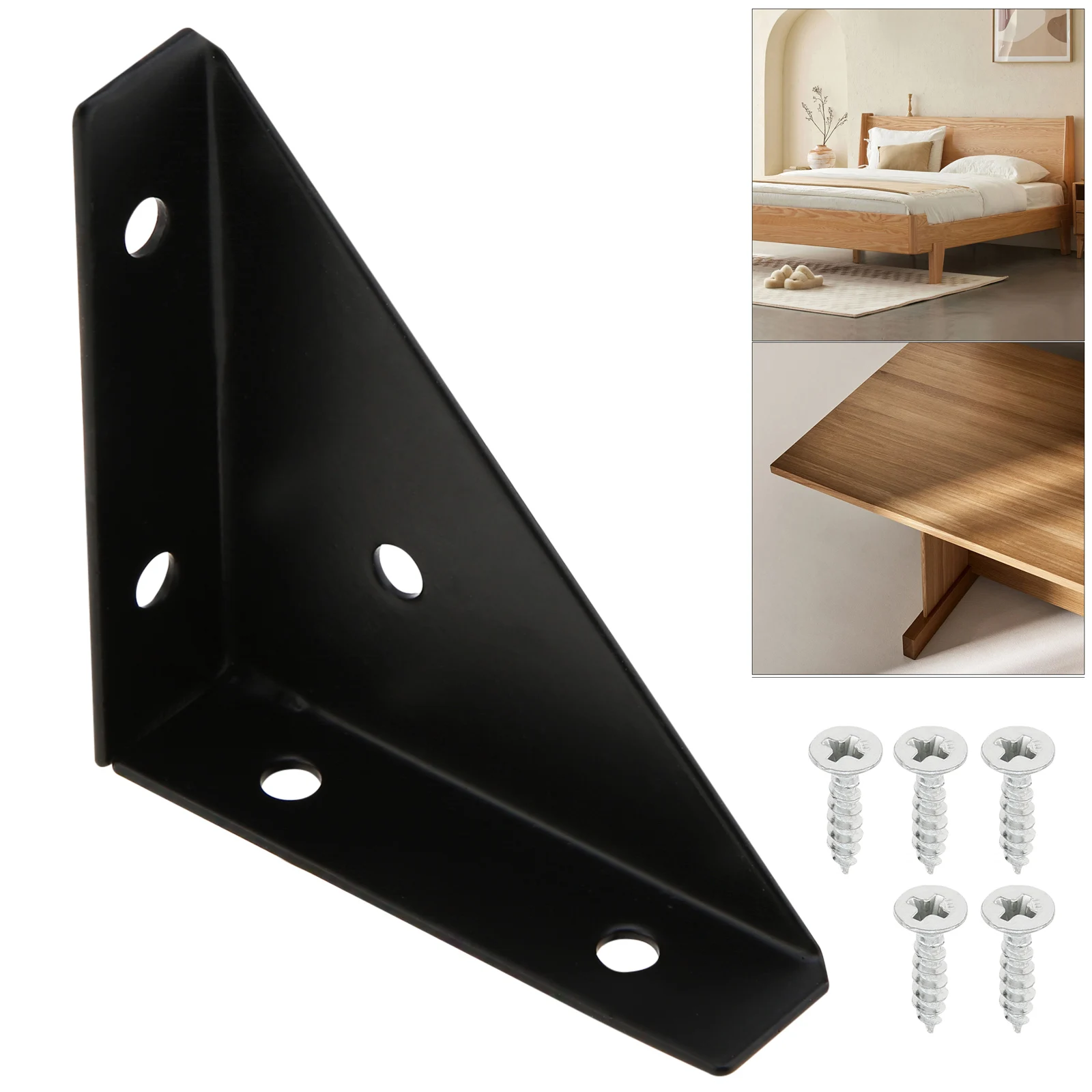 

Bed Corner Support Hidden Type Shelf Brackets for Desk Bed Edge, Fastener Cold Rolled Steel Triangular Bracket