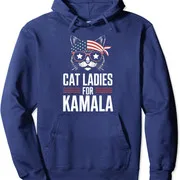 Polarshe Cat Ladies for Kamala Funny Cat 2024 President felpa con cappuccio Unisex