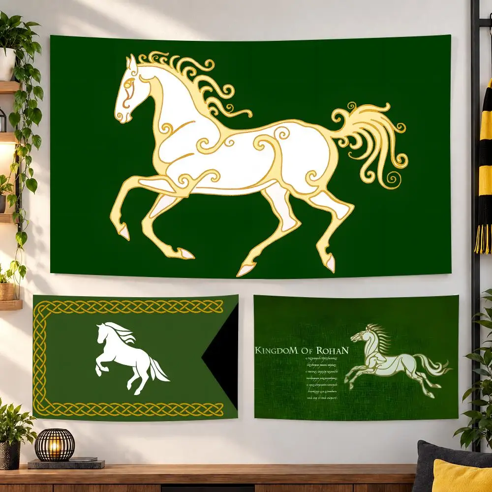 The Kingdom Of Rohan Flag Tapestry Wall Hanging, Suitable For Living Room, Bedroom, Study, Party Home Decor Gift