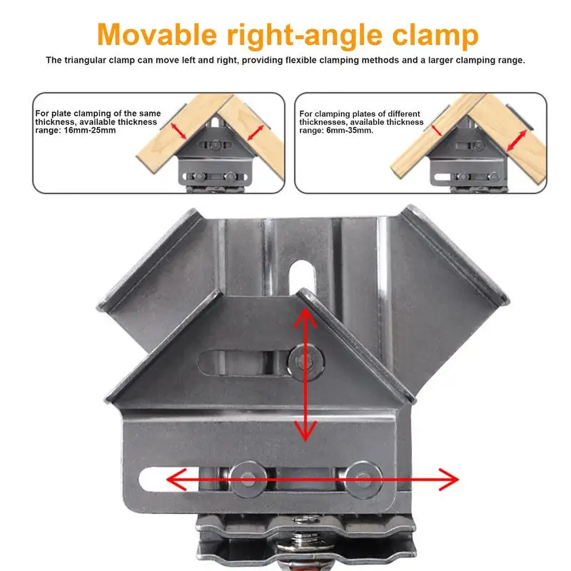 New Right Angle Steel Clamp Carpenter Quick Positioning Clamp For Wood Panel Splicing Mini 90 Degree Right Angle Fixing Clips