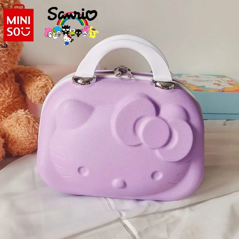 Imagem -02 - Miniso-mala de Viagem Feminina Hello Kitty Maquiagem Leve Estojo Multifuncional de Escalada Alta Qualidade Elegante