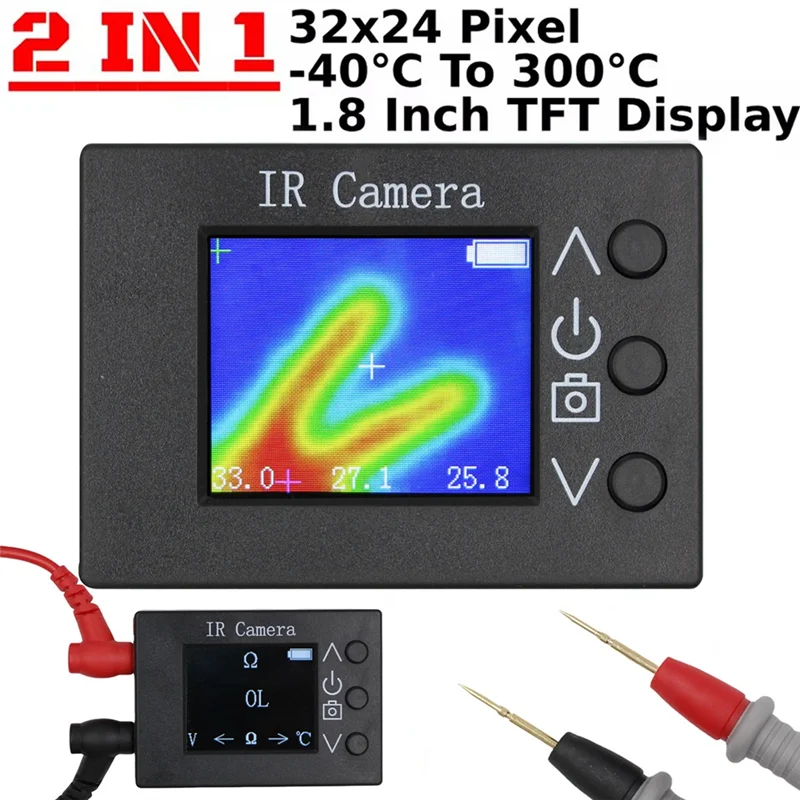 Durable-IR Infrared Thermal Imager Multimeter With 1.8 Inch TFT Screen 32X24 Pixels High/Low Temperature Points Camera