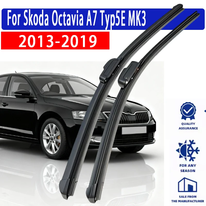 

Передние щетки стеклоочистителя автомобиля для Skoda Octavia A7 Typ5E MK3 2013-2019, лобовое стекло, лобовое стекло, 24 "+ 19" с левым рулем