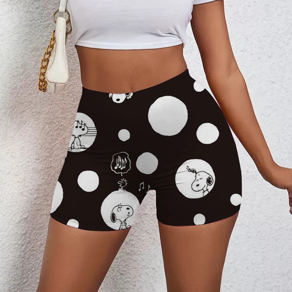 سنوبي طباعة الورك رفع اللياقة البدنية اليوغا السراويل السراويل الإناث عالية الخصر الخوخ عارية تشغيل الرياضة التجفيف السريع المضادة