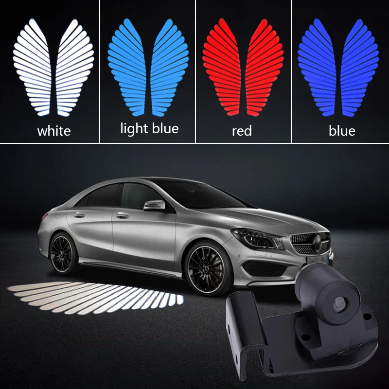 جهاز عرض سيارة أجنحة الملاك ، ضوء ظل LED ، ضوء ترحيب ، عالمي ، اكسسوارات السيارات #4