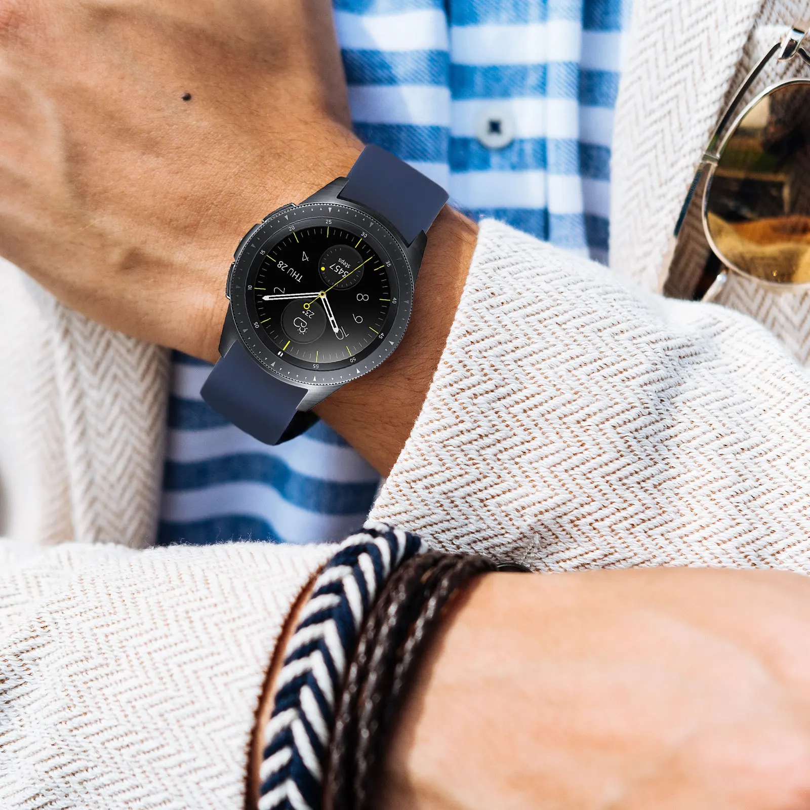 

1pc Silicone Watch Band Round Tail Strap For Sports Waterproof Durable Universal Replacement Wristband Watch Accessory