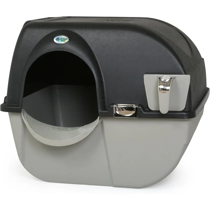 Elite Self Cleaning Roll 'n Clean Litter Box, Midnight Black, Large (EL-RA20-1)