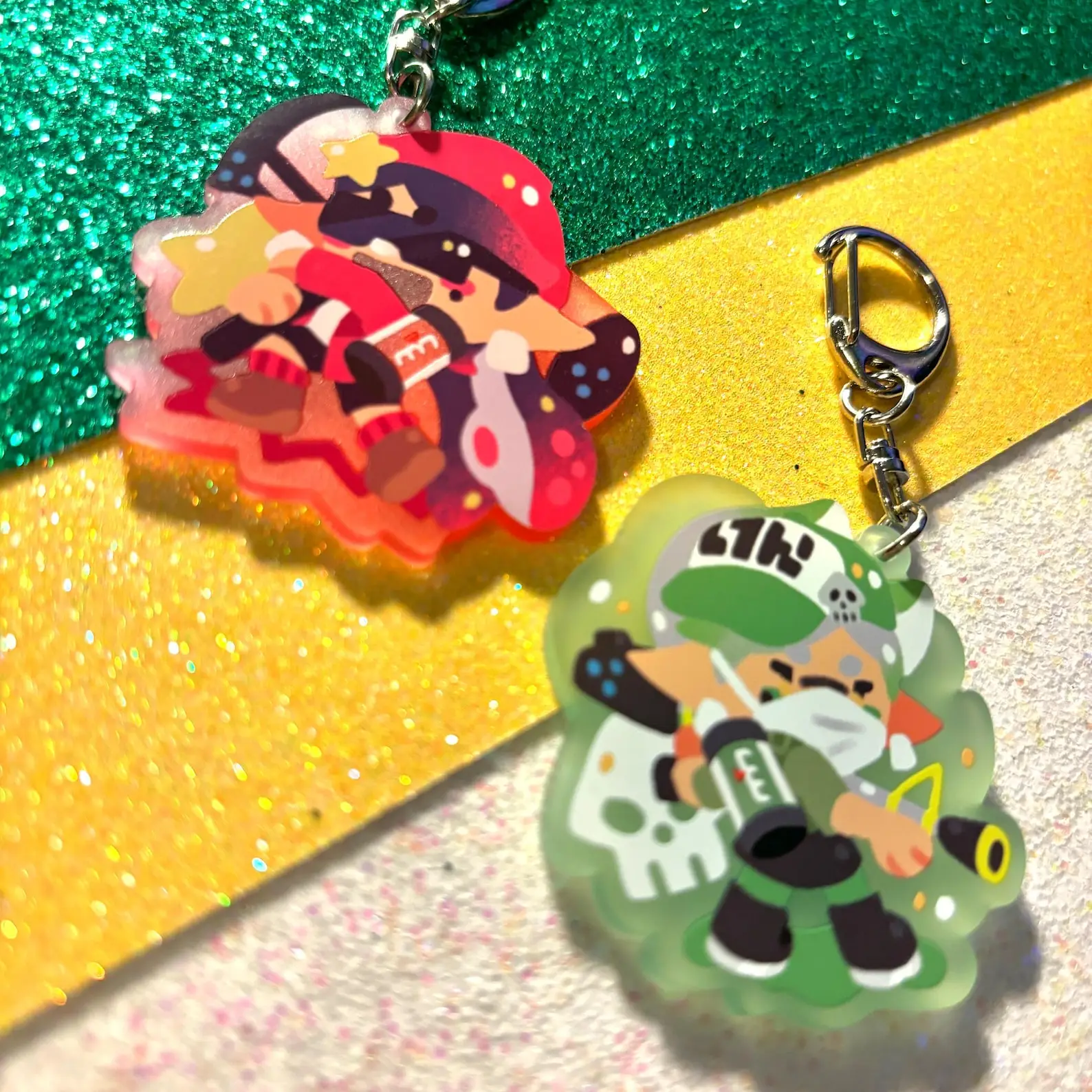Splatoon 2 Candied Casual Idols Squidbeak Splatoon Marie Squid Sisters Frosted Colored Acrylic Charms