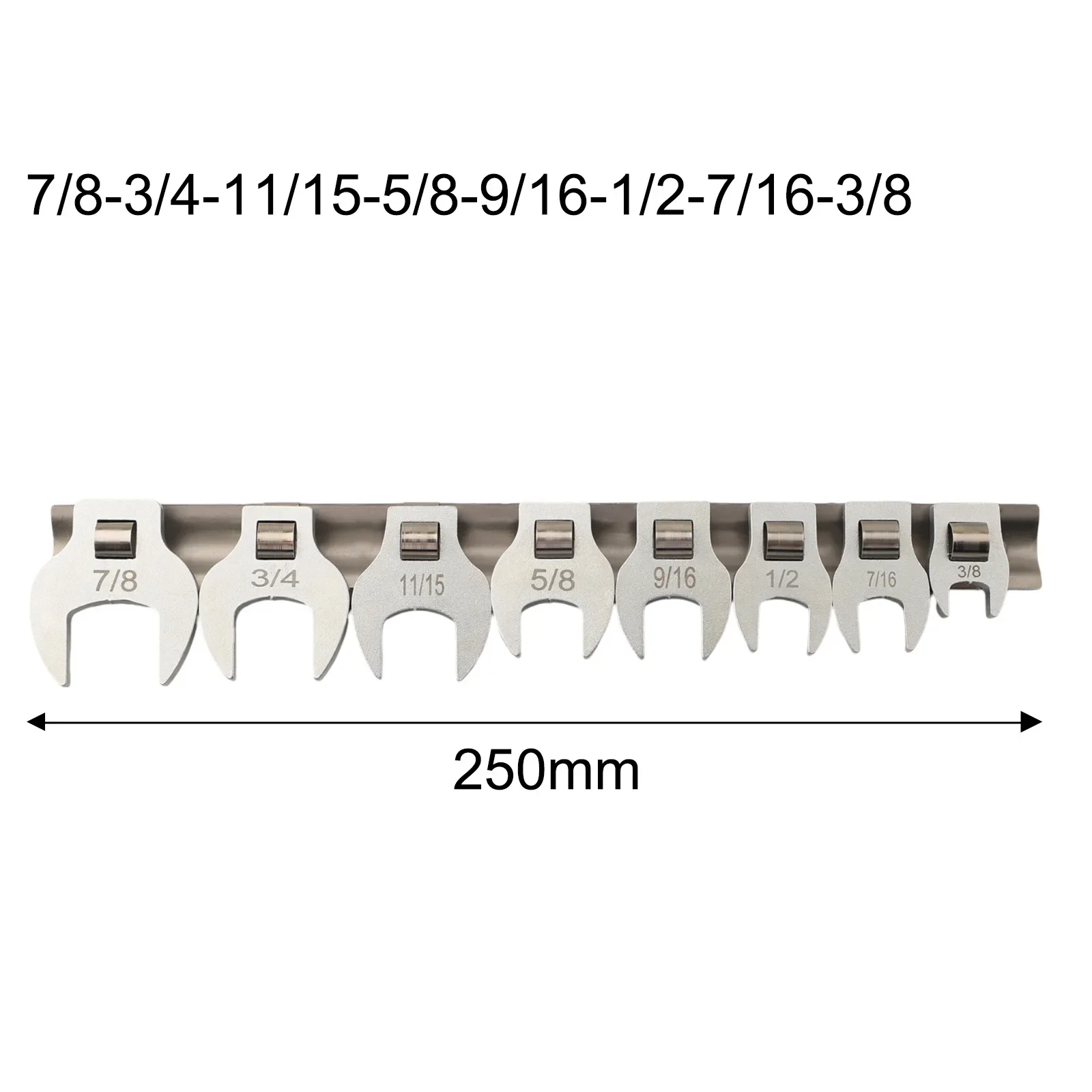 

8Pcs 3/8 Inch Drive Crowfoot Wrench Set 10 To 22mm Metric/SAE Imperial Chrome Plated Imperial Foot Open End Spanner Wrenches Key