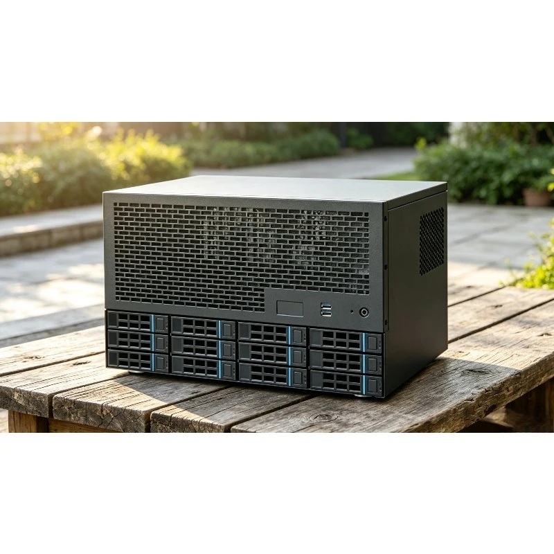 12-Bay NAS Storage Chassis ATX Motherboard ATX PSU 8 Full-Height Slots Enterprise Home AIO Server Multi-Bay