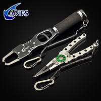 ANFS Fishing Lip Gripper Pliers Tool - Fish Lip Gripper with Scale, 40 Pound Fishing Gripper- Lockable Handy Fishing Pliers