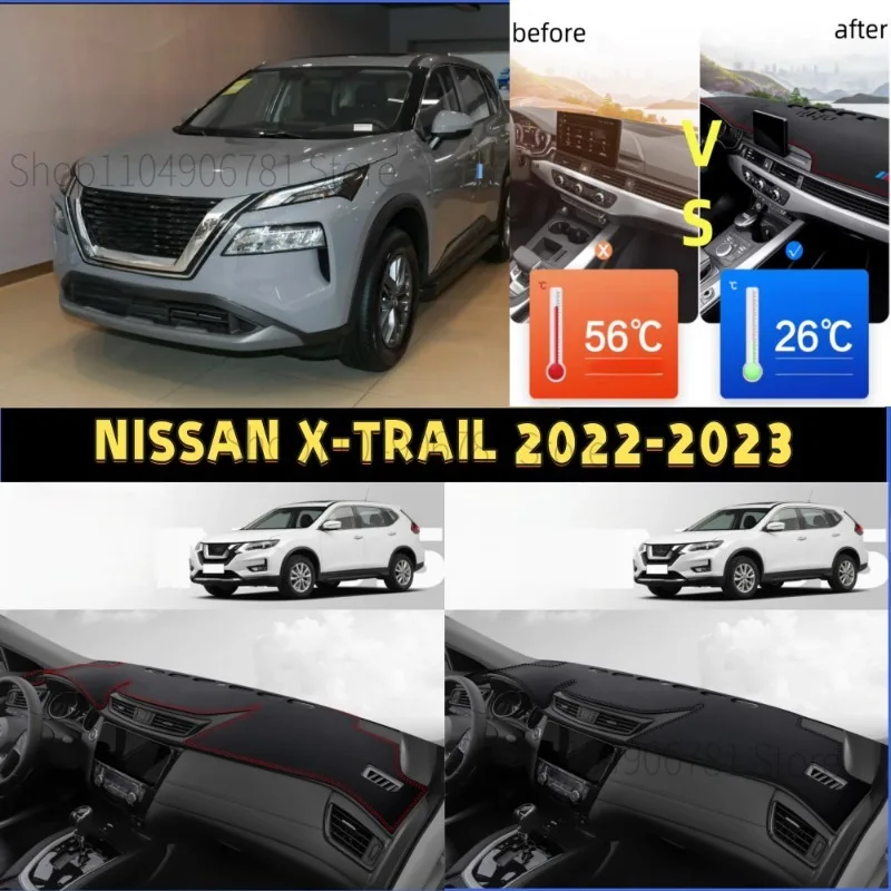 

FOR NISSAN X-TRAIL 2022-2023 Car Dash Mat Dashmat Dashboard Mat Cover Sun Shade Dash Board Cover Carpet Accessories