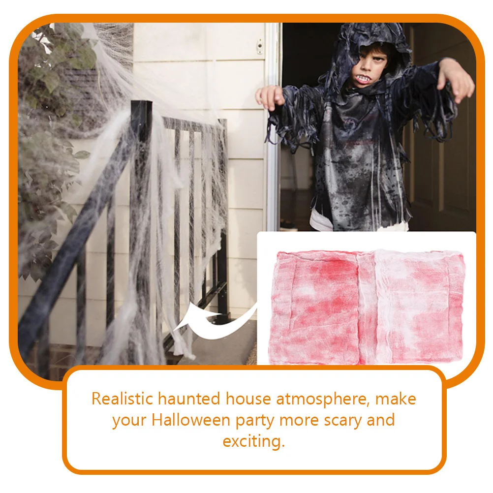 

3pcs Halloween Bloody Scary Halloween Cloth Decorative Cloth Haunted House Party Supplies Ghost Wound Bandages