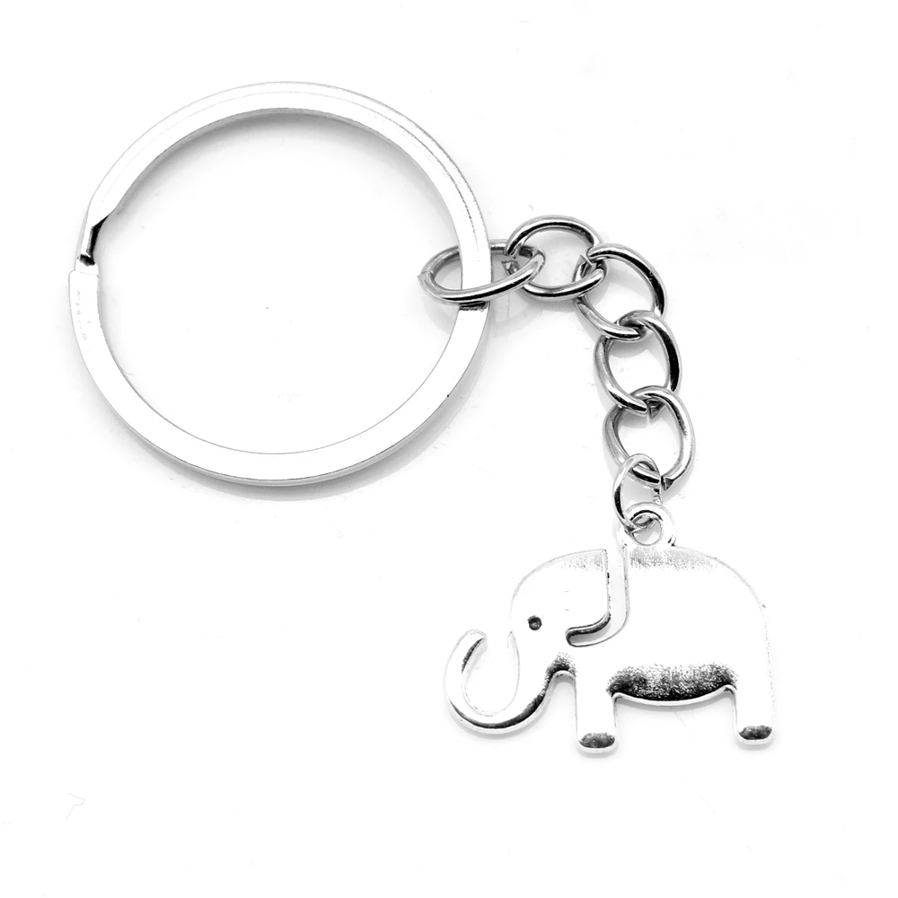 1 Piece 17x22mm Elephants Mini Key Ring Newborn Gift