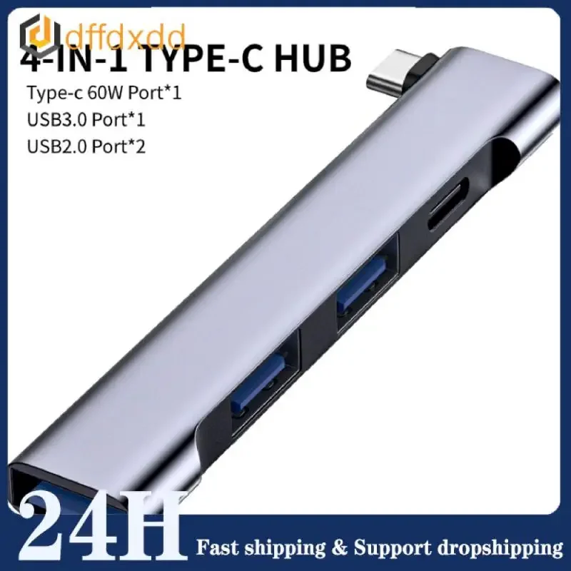 4in1 USB C HUB Universal Compact Mini USB2.0/USB3.0 Docking Station PD High Speed USB Hub for Computer Accessories