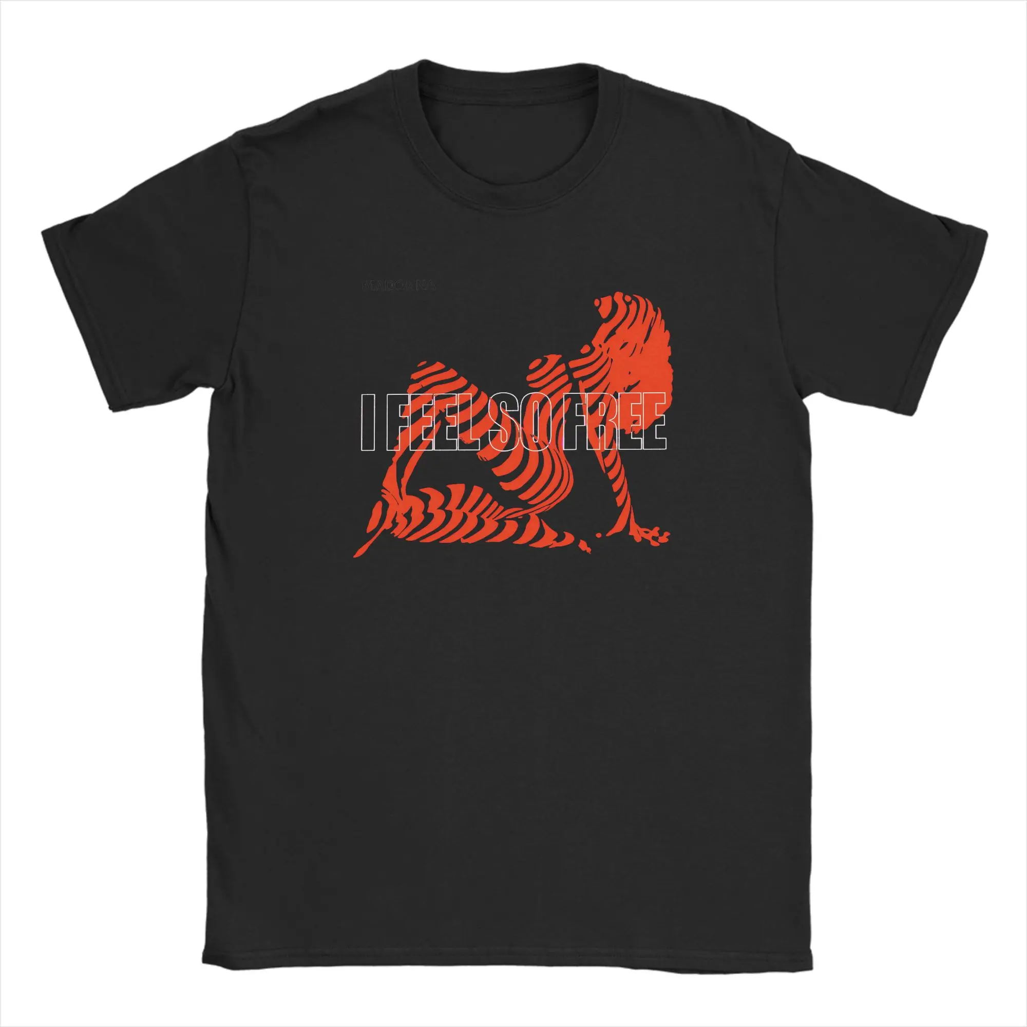 I Feel So Free Album 2026 M-MadonnaS T-Shirt Beach  Hippie T-Shirts Cotton O Neck Plus Size Top Tees Short Sleeves Classic Tops,